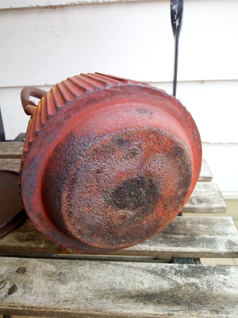 佐藤勝久　鉄瓶　利休番傘蓋砥草紋