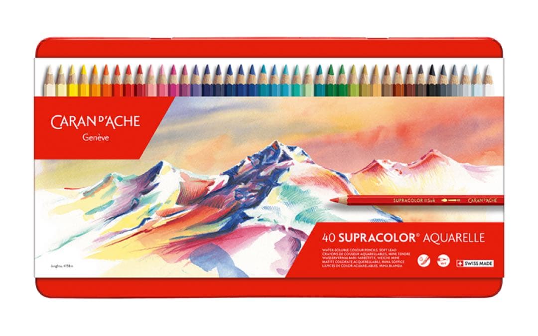 新品★カランダッシュ★スプラカラーソフト 40色　水溶性色鉛筆　スイス製