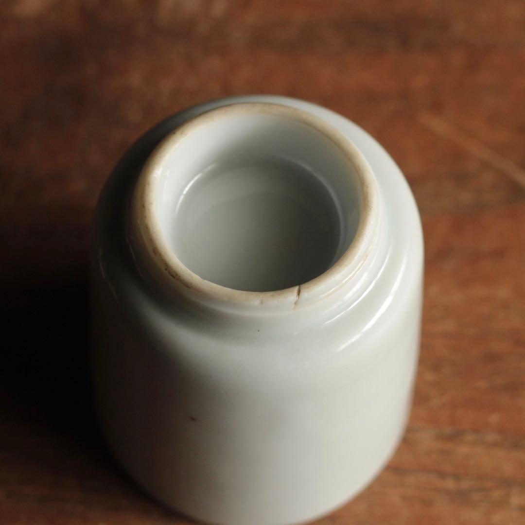 白磁 筒碗 筒盃 No.3 酒器 古道具 アンティーク 検 ） 伊万里波佐見平佐