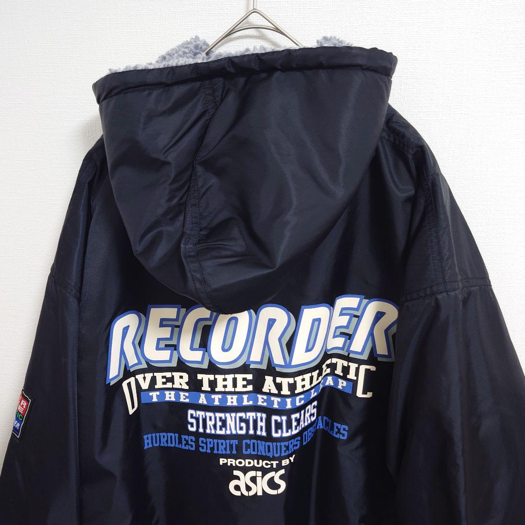 ASICS アシックス ボアベンチコート L 旧モデル／黒／希少／フード付
