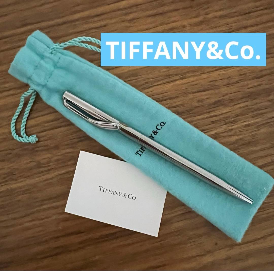 【刻印あり】ティファニーボールペンスターリングシルバー925純正ポーチ付き