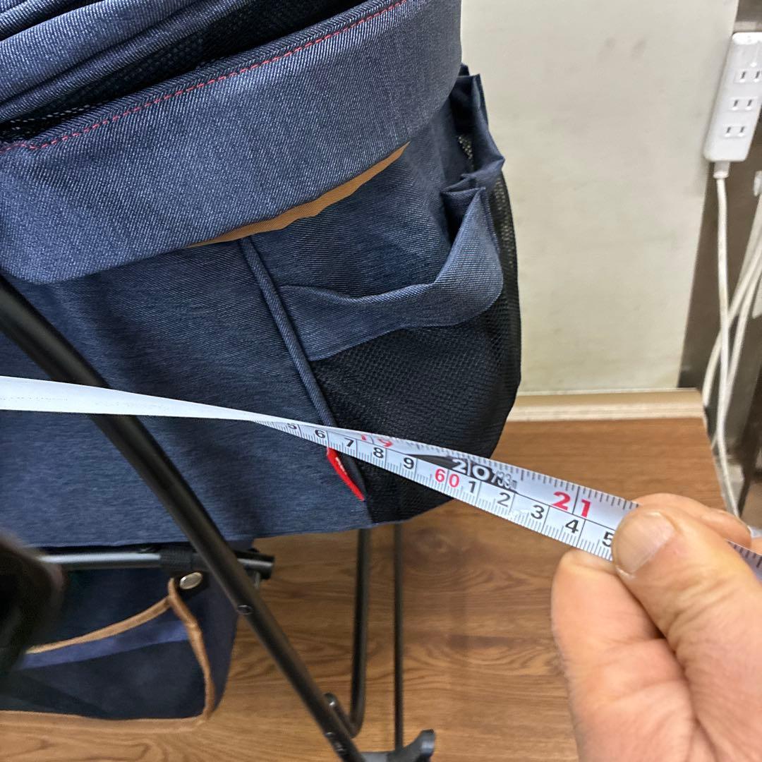 ネイビー ペットカート メッシュ窓付き