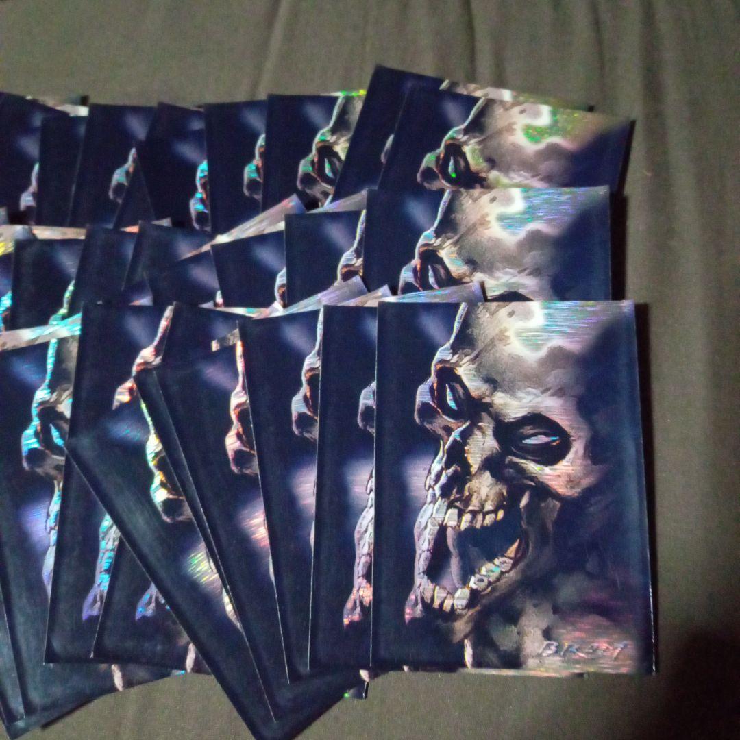 希少 髑髏 スリーブ ウルトラプロ 黒 46枚 どくろ
