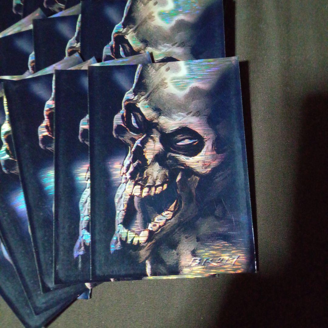 希少 髑髏 スリーブ ウルトラプロ 黒 46枚 どくろ