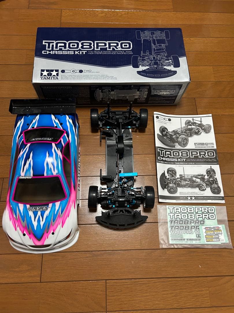 16 タミヤ　TA08 PRO 中古　おまけタイヤ、ボディつき
