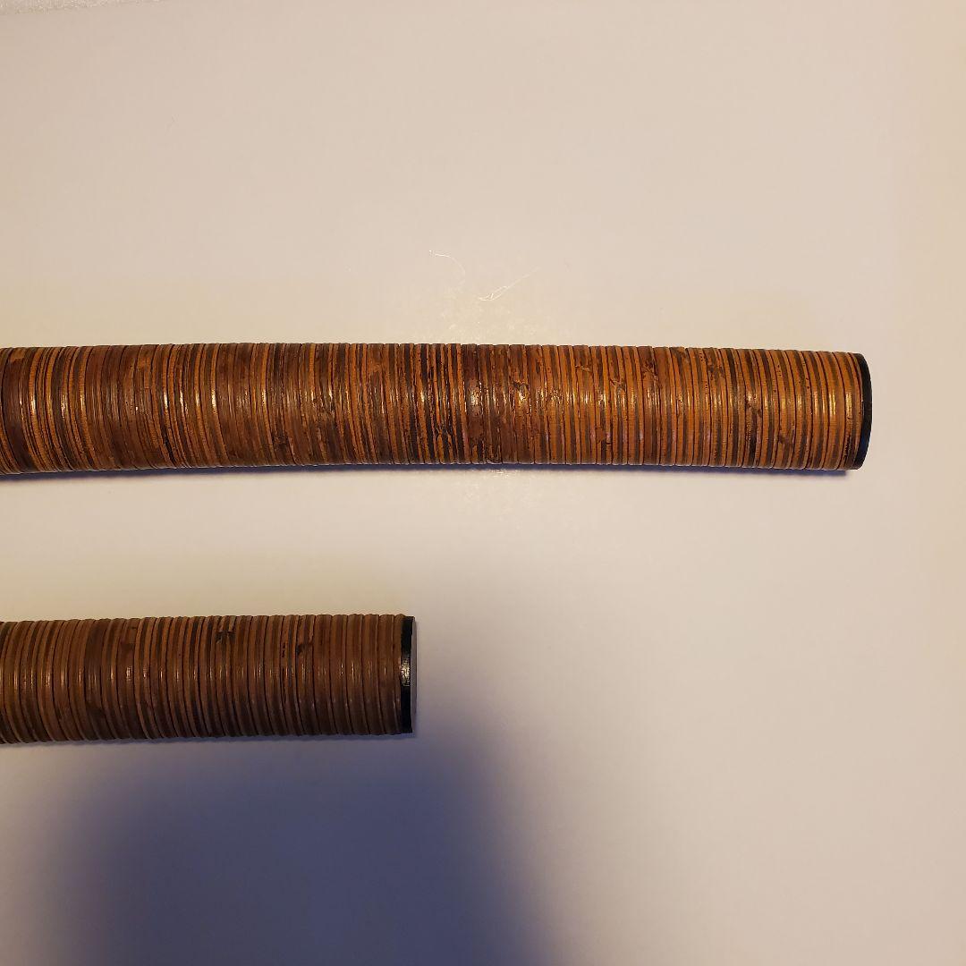 模造刀　仕込み丸茶竹鞘　大小セット