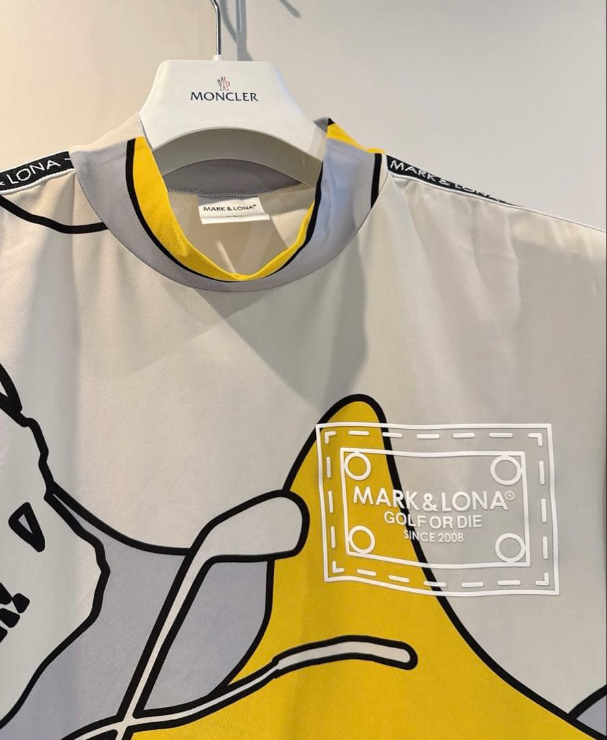 美品 ★ MARK&LONA 2024 モックネック シャツ マーク&ロナ