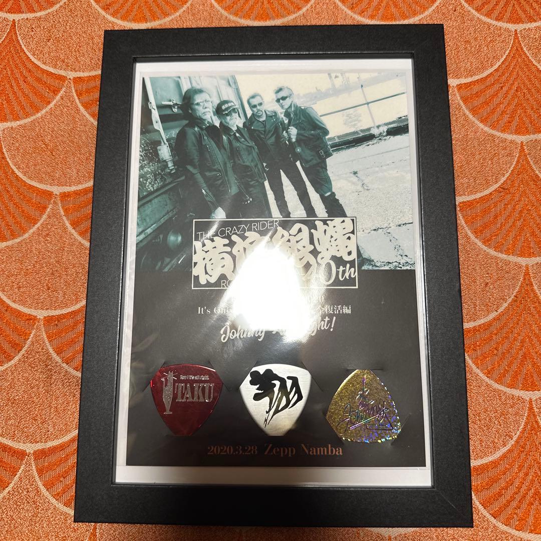 横浜銀蝿　ピックセット　8点　額装付き　おまとめ　おまけ付き