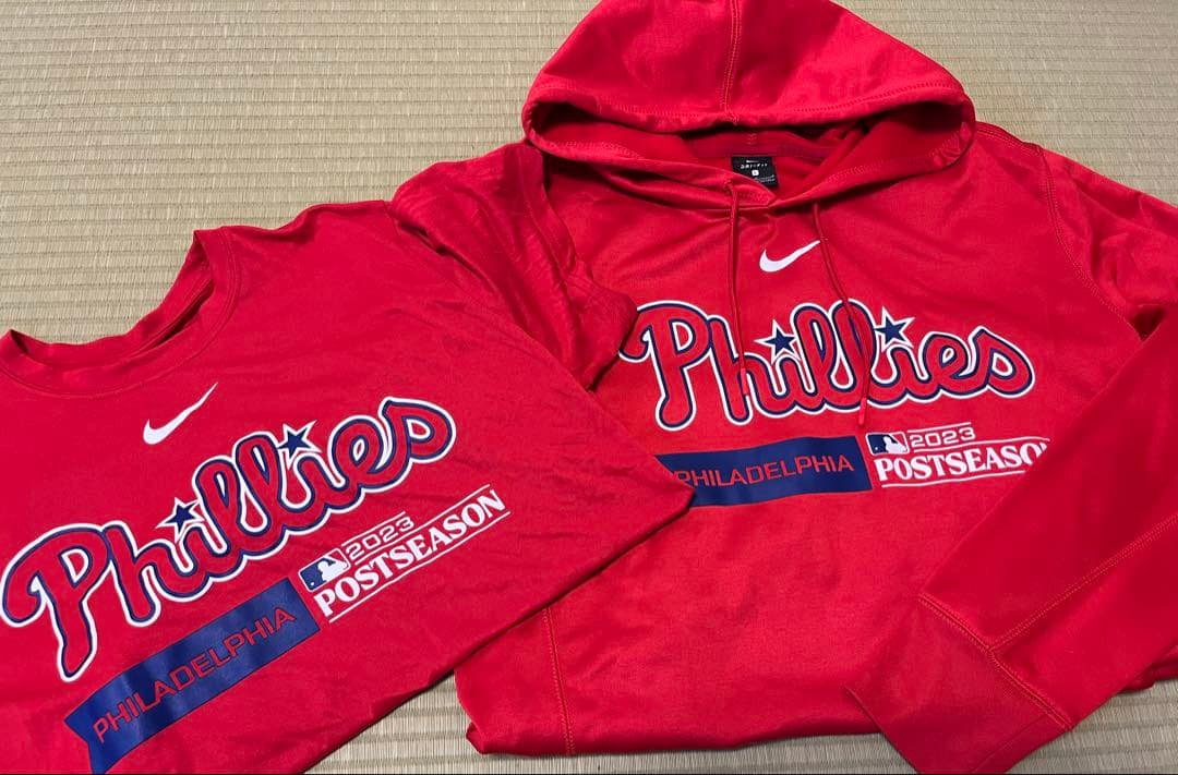 【MLB公式】NIKE製　フィリーズパーカーTシャツ2点セット　オーセンティック