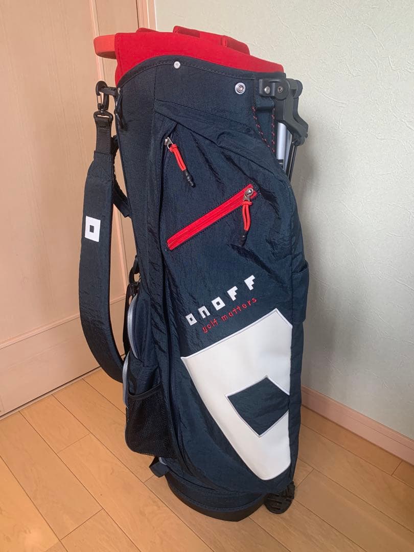 onoff オノフ スタンド キャディバッグ ネイビー/レッド OB0324