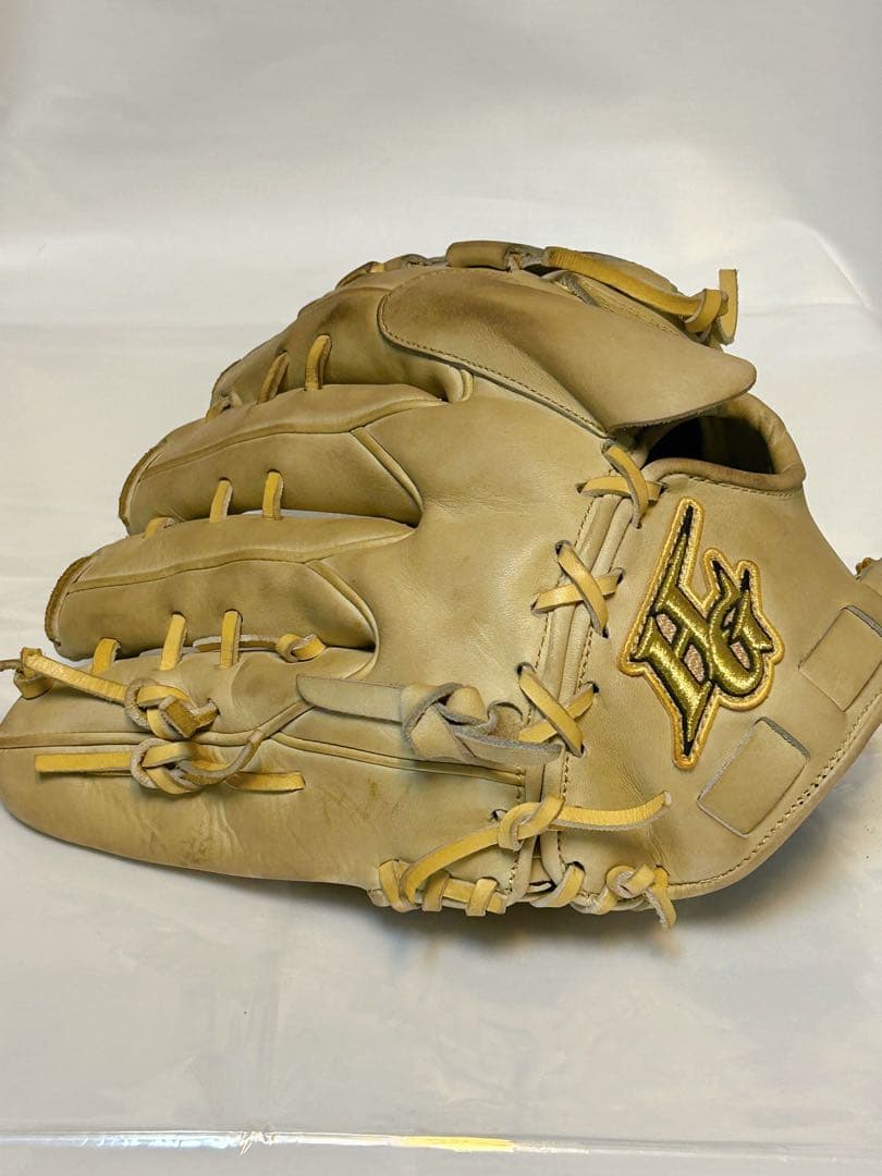 希少!!★バックスタイル×ベージュ★ ハイゴールド 硬式 ピッチャー用グローブ