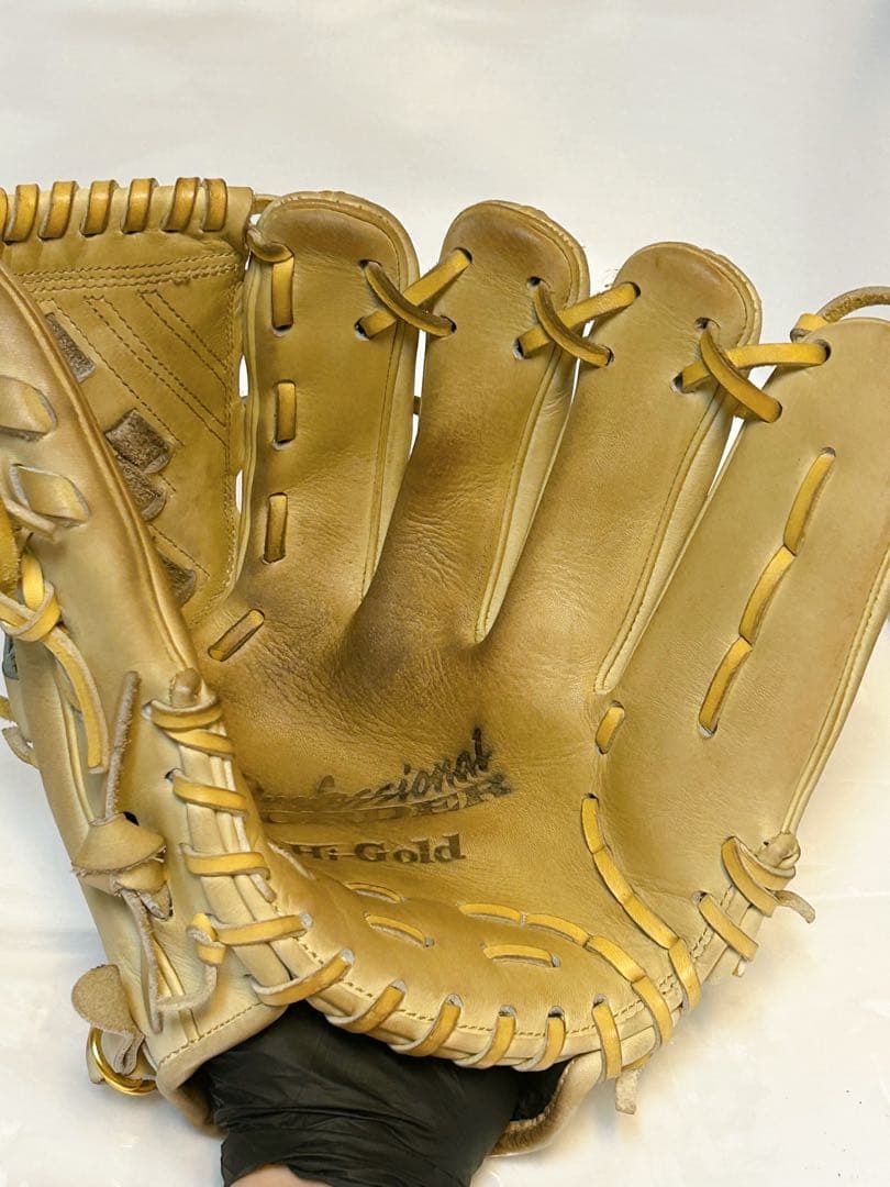 希少!!★バックスタイル×ベージュ★ ハイゴールド 硬式 ピッチャー用グローブ
