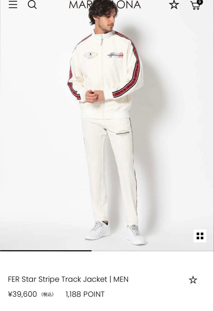 マークアンドロナ　Star Stripe Track Jacket セットアップ