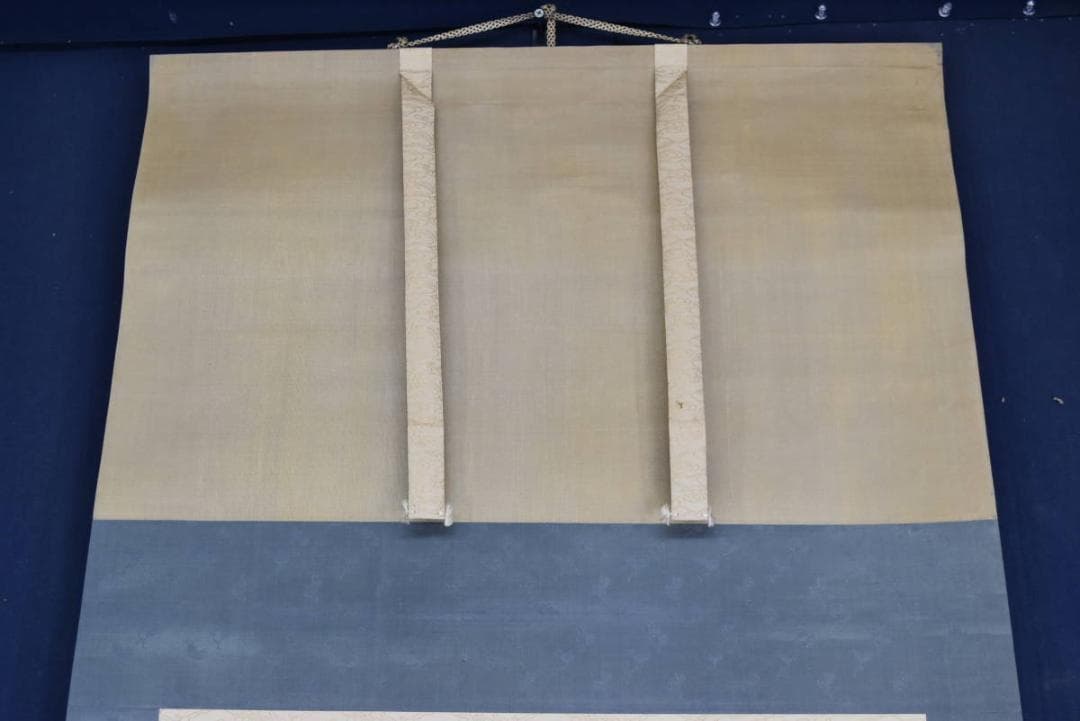 【真作】英仙/蓬莱山楼閣図/掛軸/名家伝来/AA-699