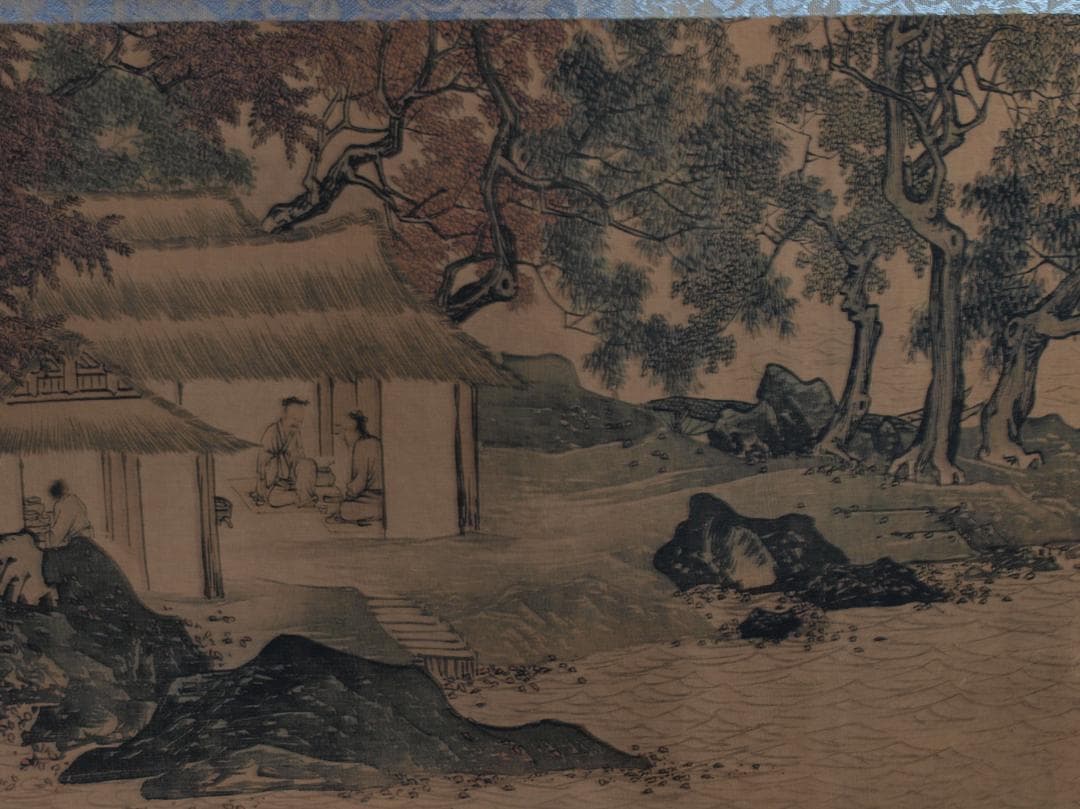 骨董市仕入れ品　中国明時代の掛軸　唐寅作 激安骨董品　BD735A11-7