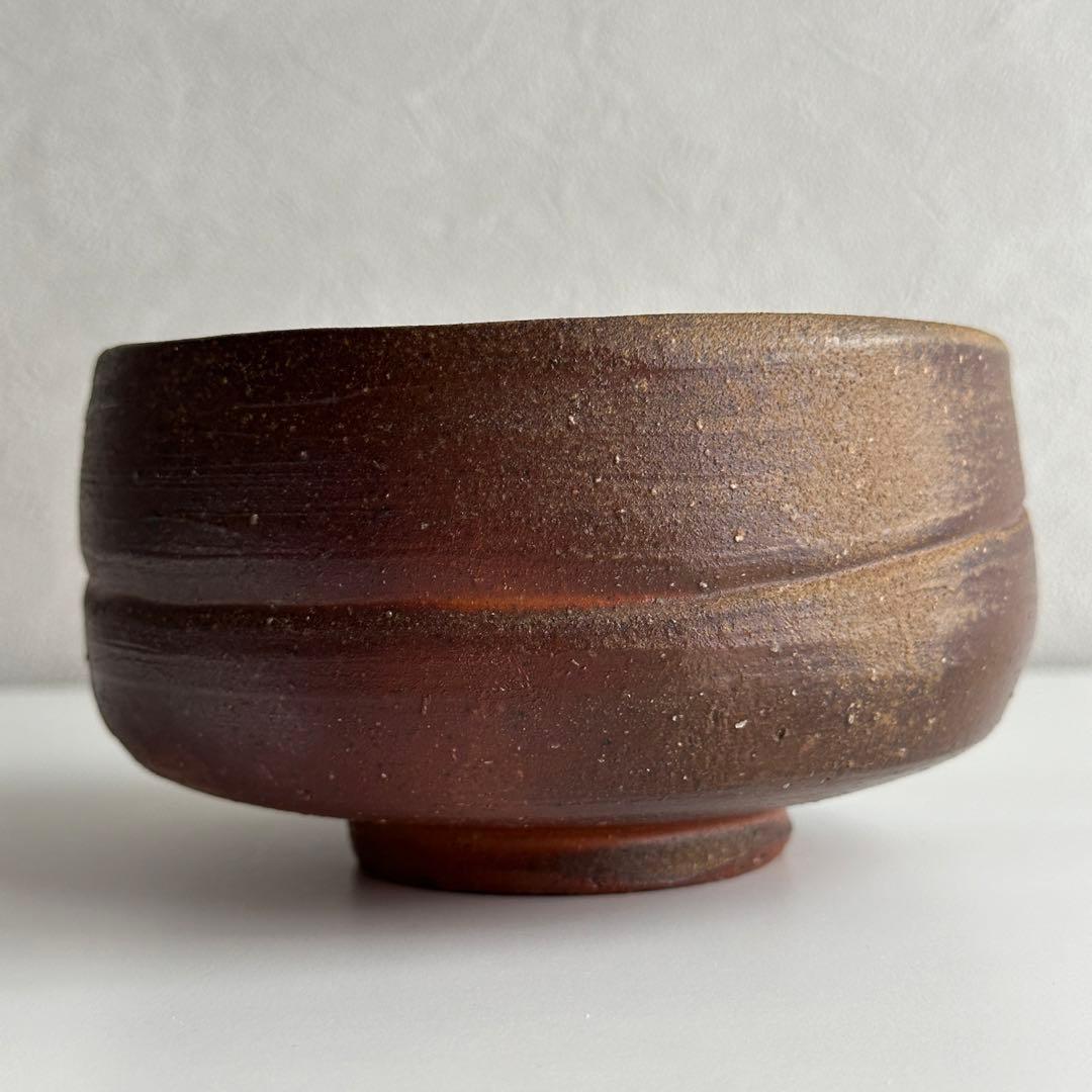 鈴木勝詞 備前 茶器 緋襷 牡丹餅 茶碗 共箱