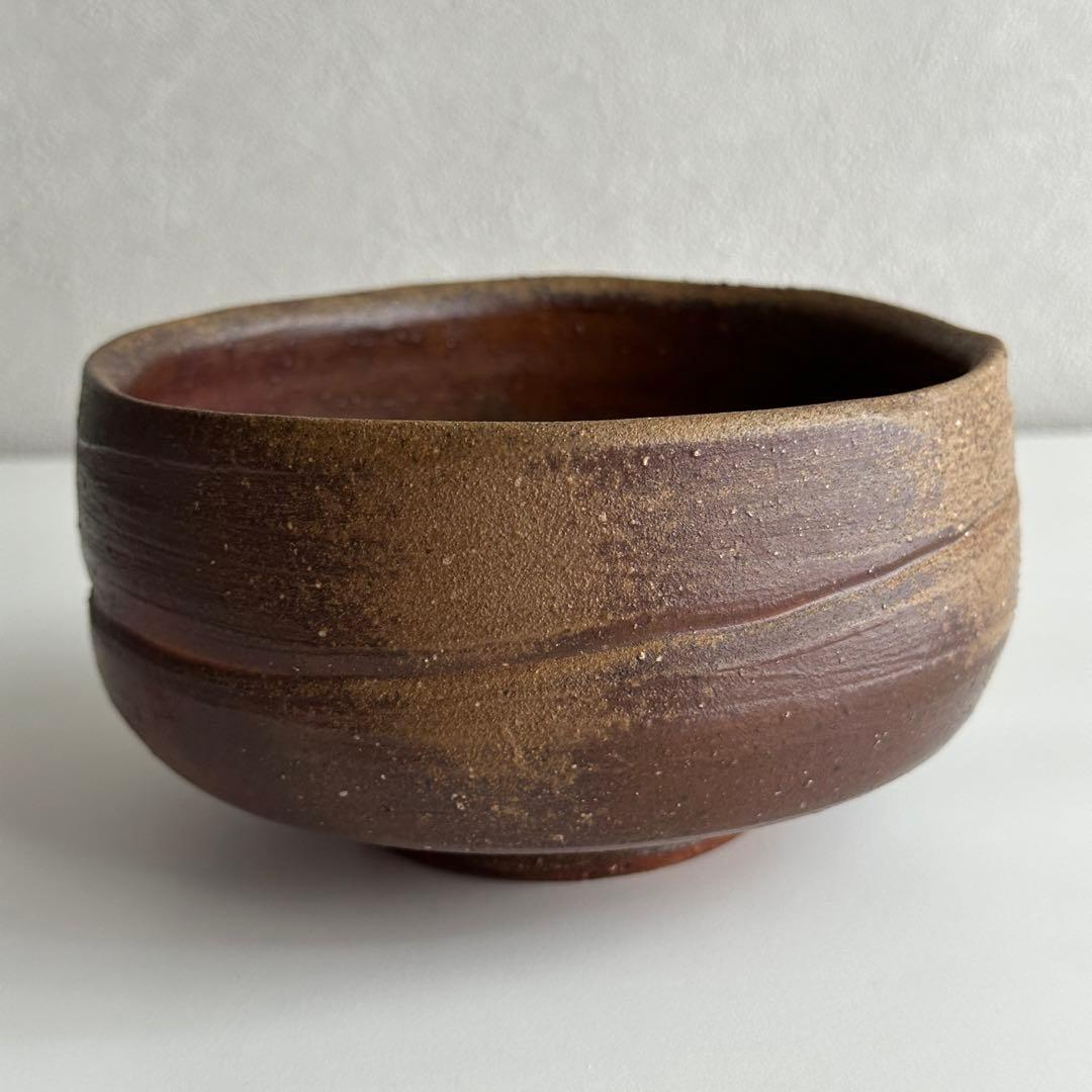 鈴木勝詞 備前 茶器 緋襷 牡丹餅 茶碗 共箱