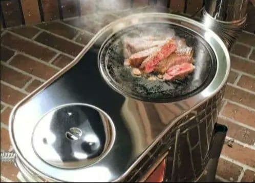 ★薪ストーブ 時計型 新品未使用 ★冬キャンプ冬BBQや災害時に