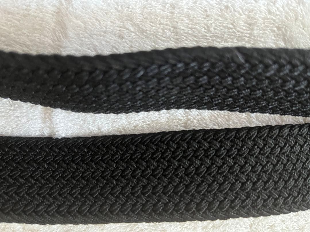 BRIEFING ブラック 編み込みベルト