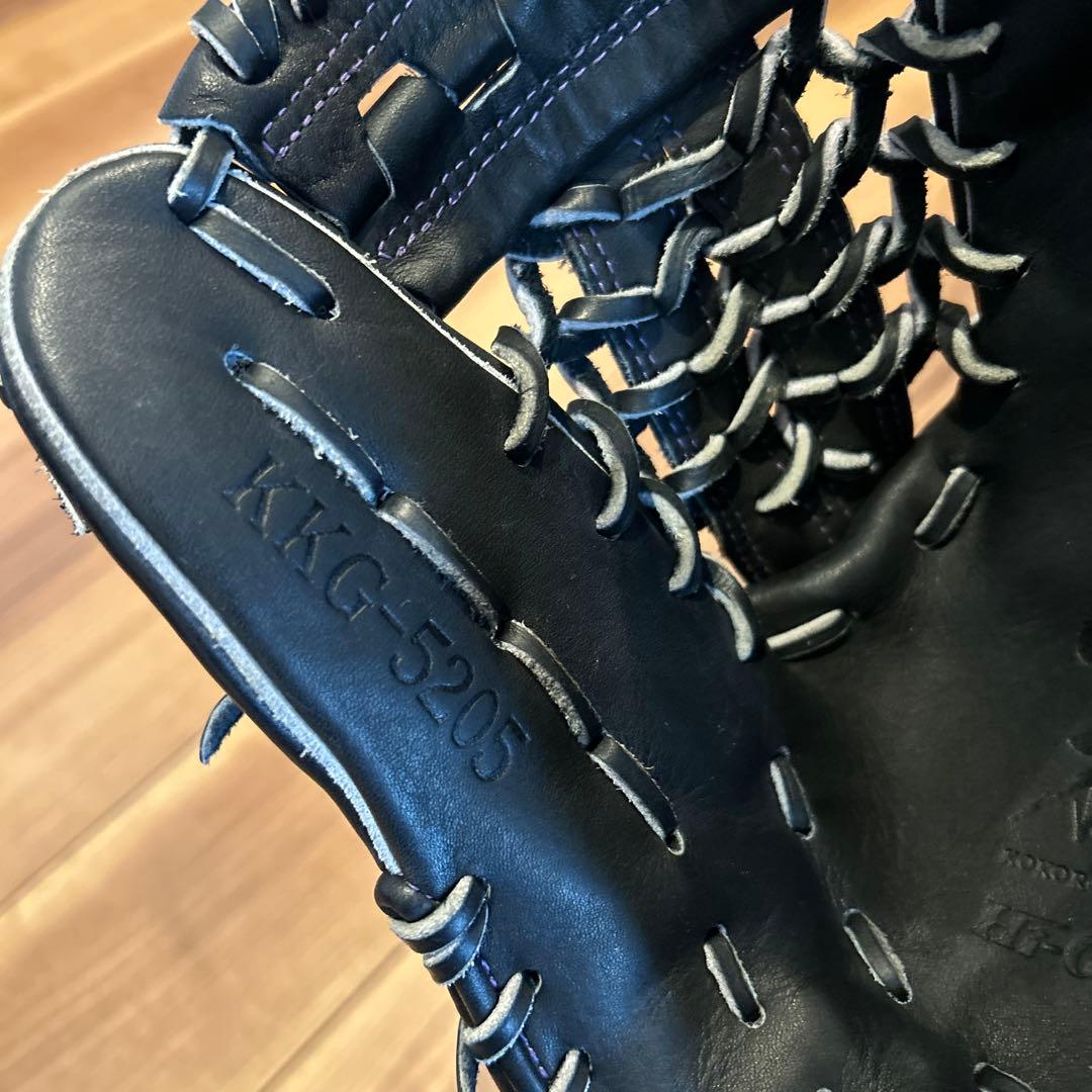 HG 黒 軟式野球グローブ　心極　内野用