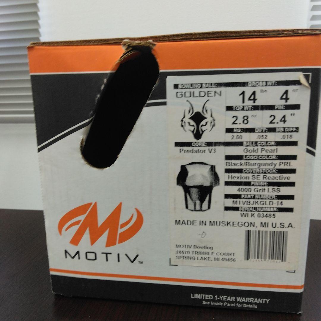 MOTIV JACKAL ボウリングボール ゴールド