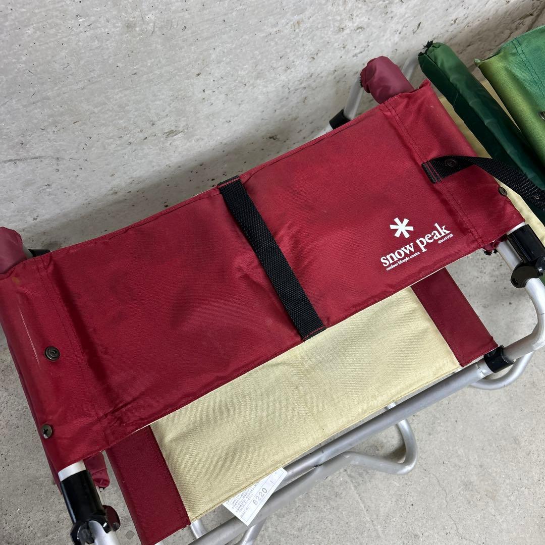 スノーピーク　パッドインチェア　レッド　グリーン　廃盤　LV-052PR