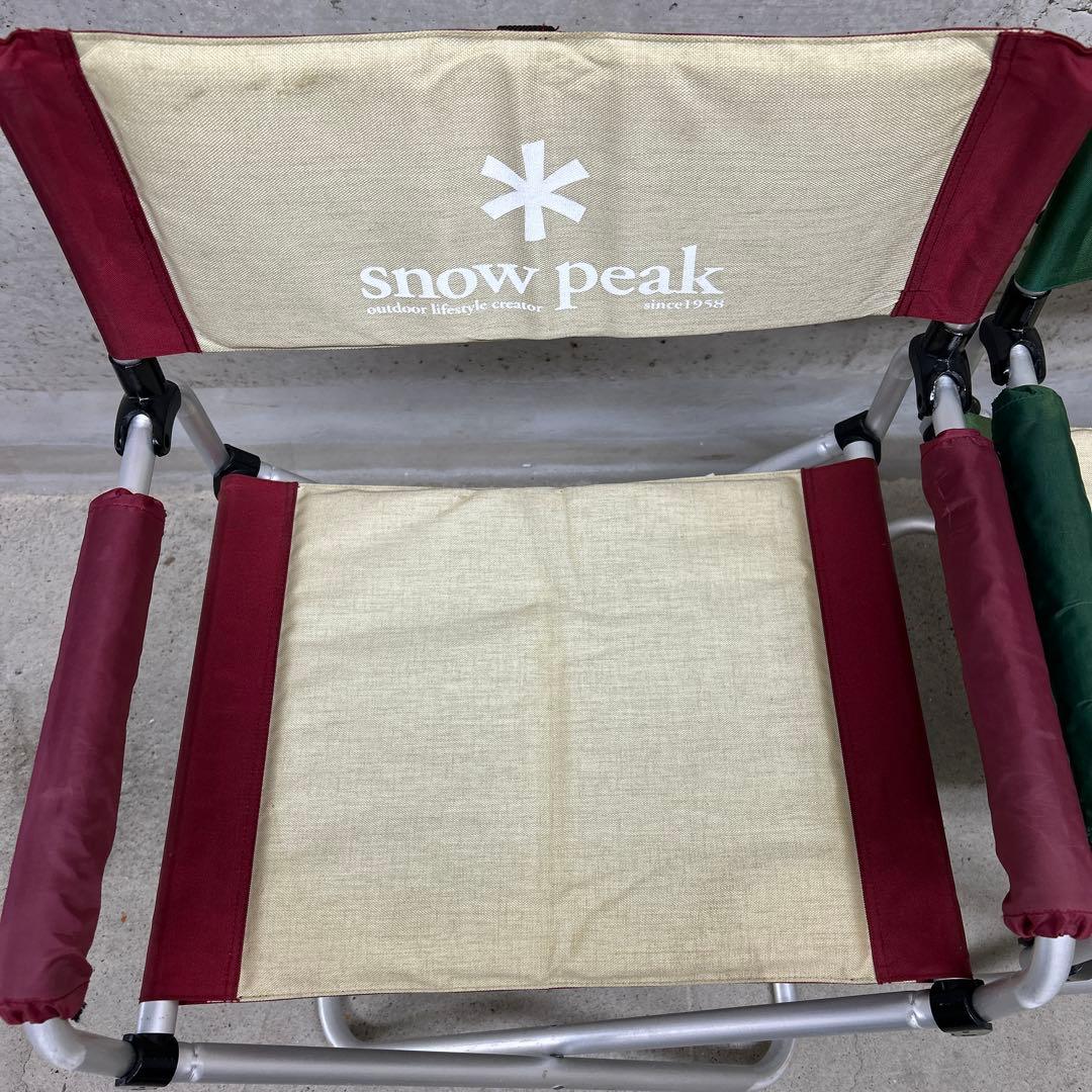 スノーピーク　パッドインチェア　レッド　グリーン　廃盤　LV-052PR