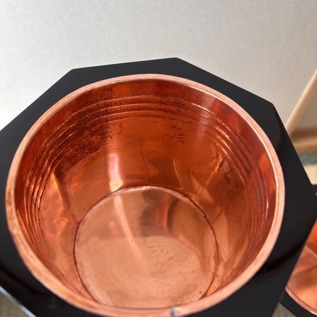 72 美品！八角五管筒　五管　真塗　5本セット　花入れ　華道具　生け花　寸胴