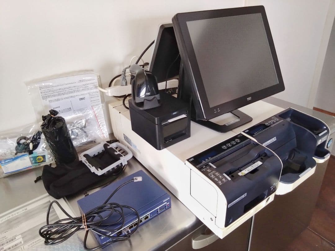 【中古】東芝TEC POSレジ 飲食店向セルフ会計システム 一式 美品