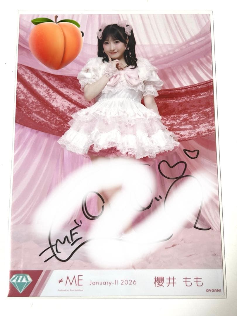 ≠ME 生写真 きゅんかわ人生 櫻井もも 直筆 コメあり