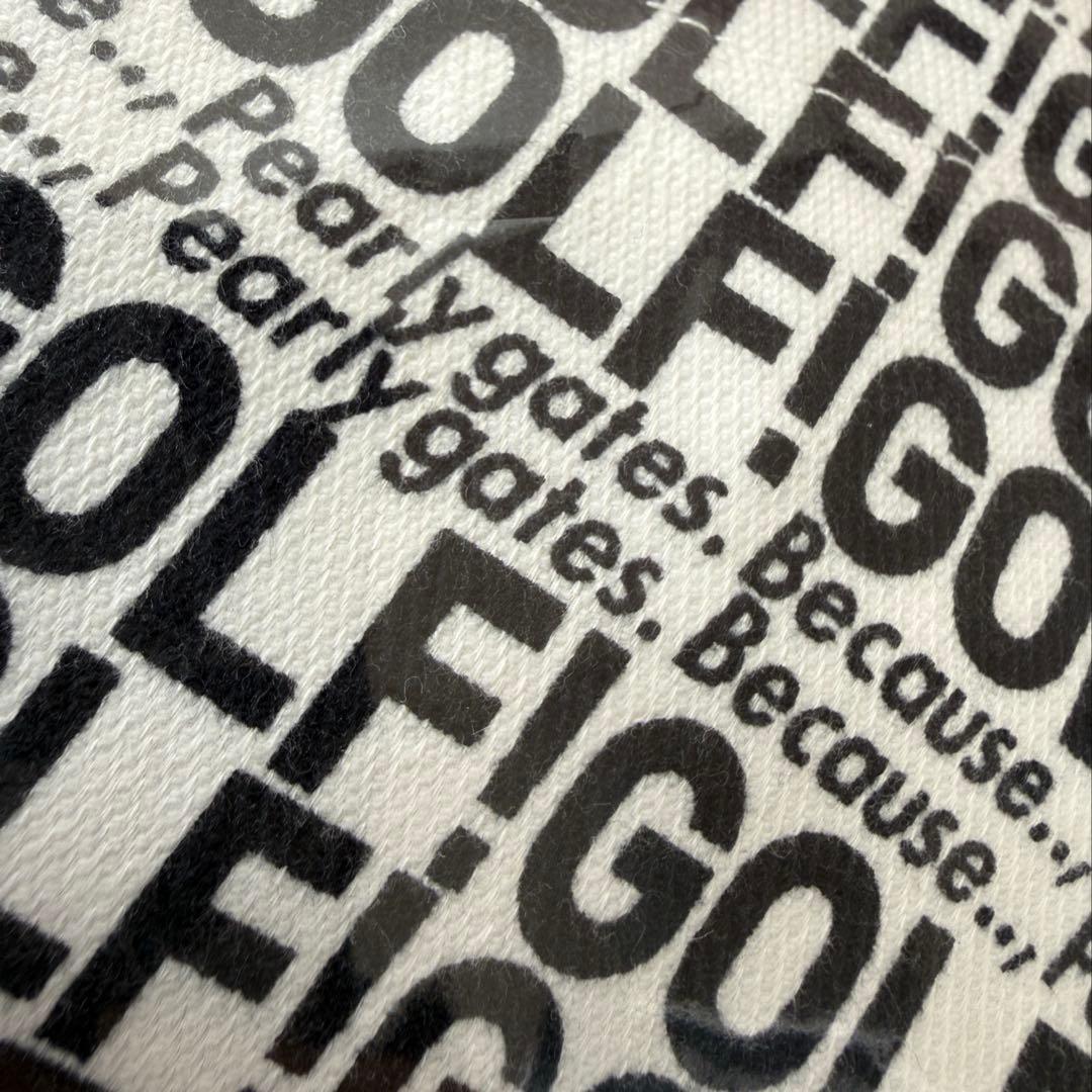 現行タグ　パーリーゲイツ　パンツ　XL〜XXL相当　総柄　黒　白　コットン素材