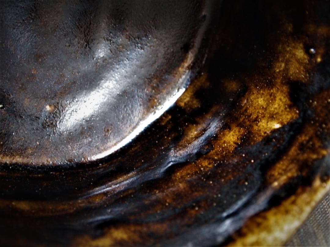 人気作家★鈴木五郎★瀬戸黒茶碗★共箱・布・栞