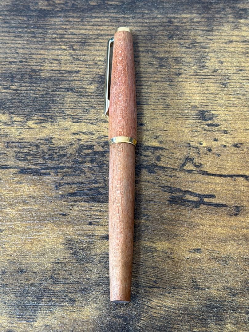 筆記確認&洗浄済　1972年製　初代カスタム　イタヤカエデ 18金　万年筆　細字