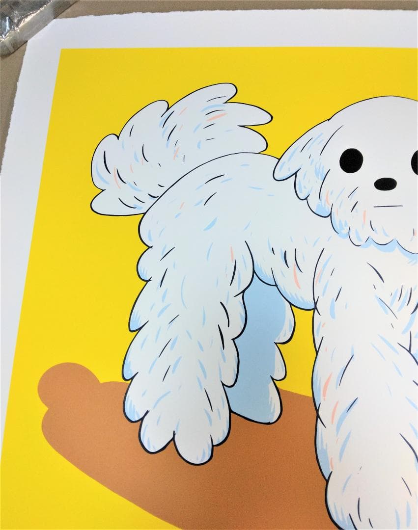 天野タケル 　The Dog　ハンドサイン・ナンバー入り シルクスクリーン 版画