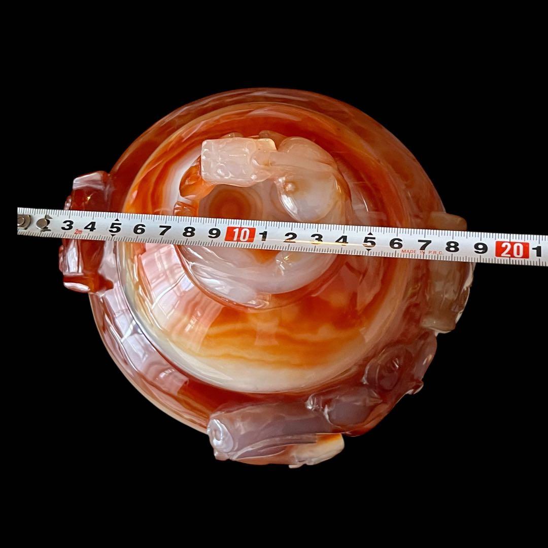 瑪瑙　メノウ瓶 天然瑪瑙　厄除け置物　中国伝統工芸 大型