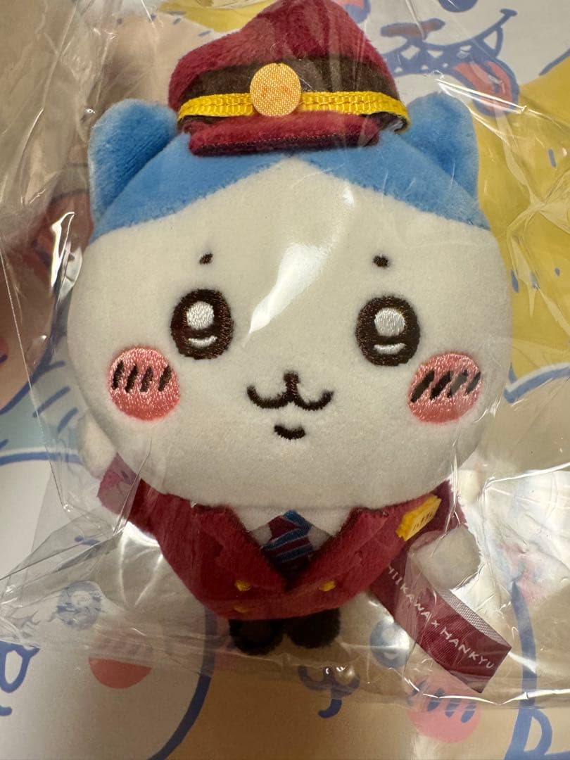 ちいかわ　阪急電車なほわほわぬいぐるみS、マスコット　2点セット