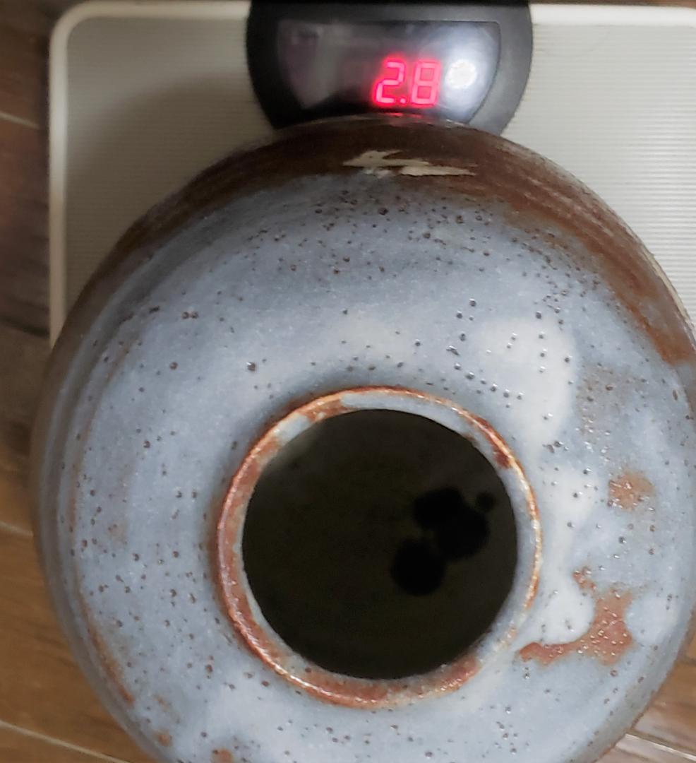 美濃焼 真山窯 伝統工芸士 伊藤真司 作 鼡志野 箱入 説明証明書 付 壺 花瓶