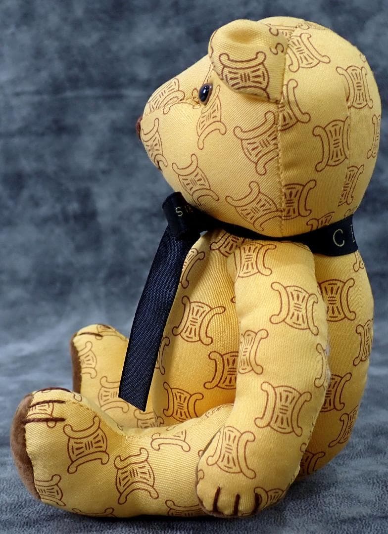 美品 CELINE セリーヌ マカダム柄 テディベア ベアぬいぐるみ ブラウン