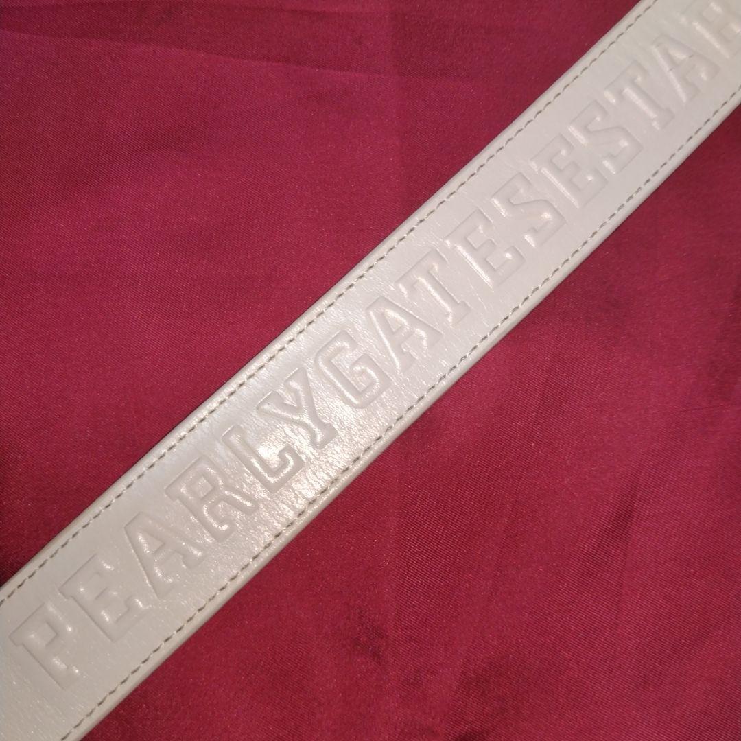 パーリーゲイツ　1989美品 ホワイトベルト　110cm 34mm ピンバックル