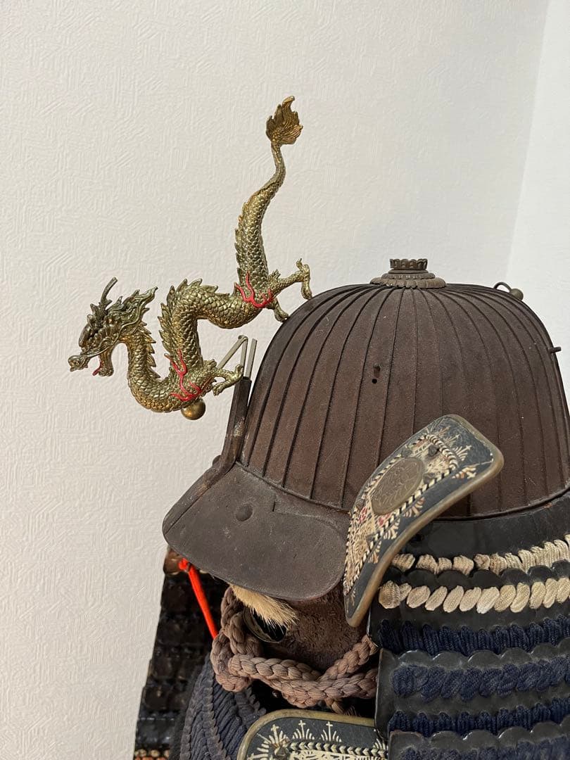 開運、炎龍、竜、前立のみ、武具、甲冑、兜、戦国時代、侍、サムライ等身大 戦国武将