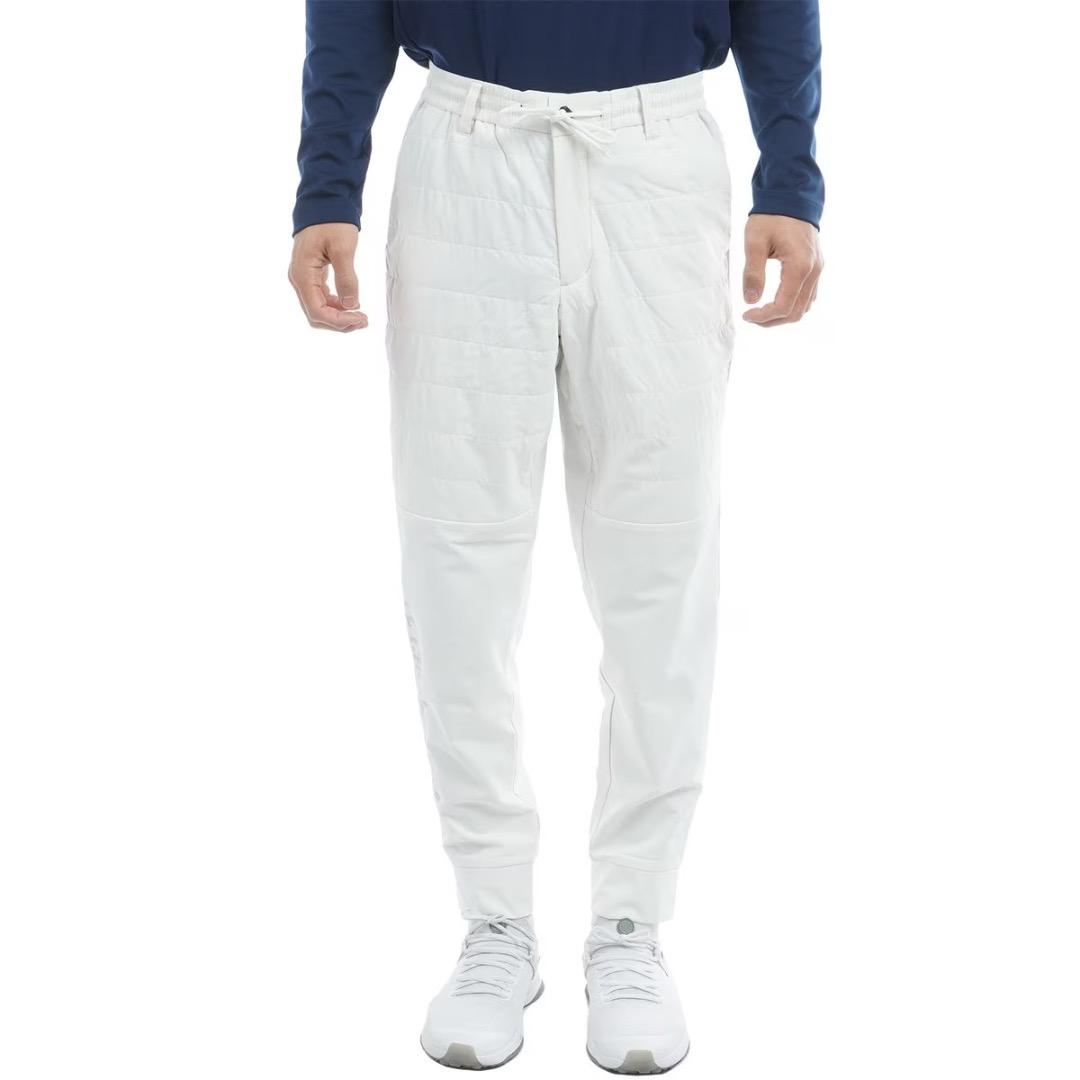 【LL】秋冬 ルコック ゴルフ 保温 中わたハイブリット ウォームパンツ 白