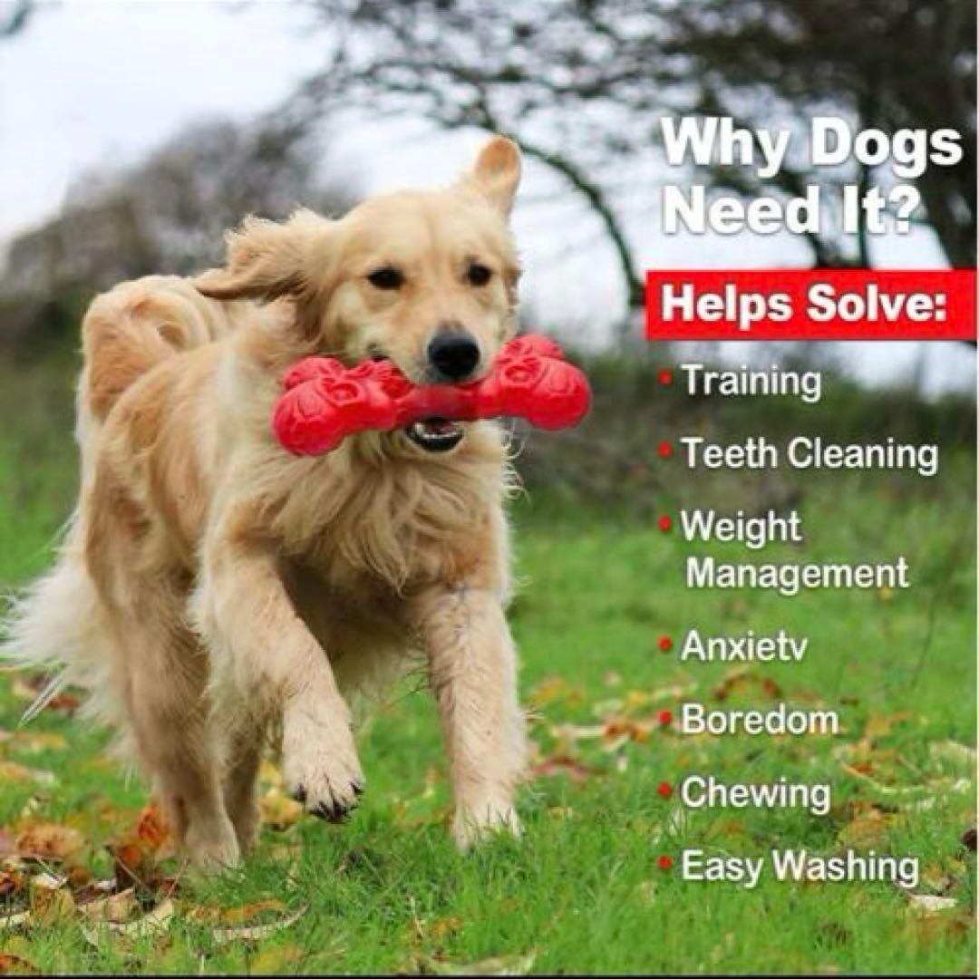 犬 おもちゃ 頑丈 ガイコツ 赤 ストレス発散 大型犬 中型犬 ペット