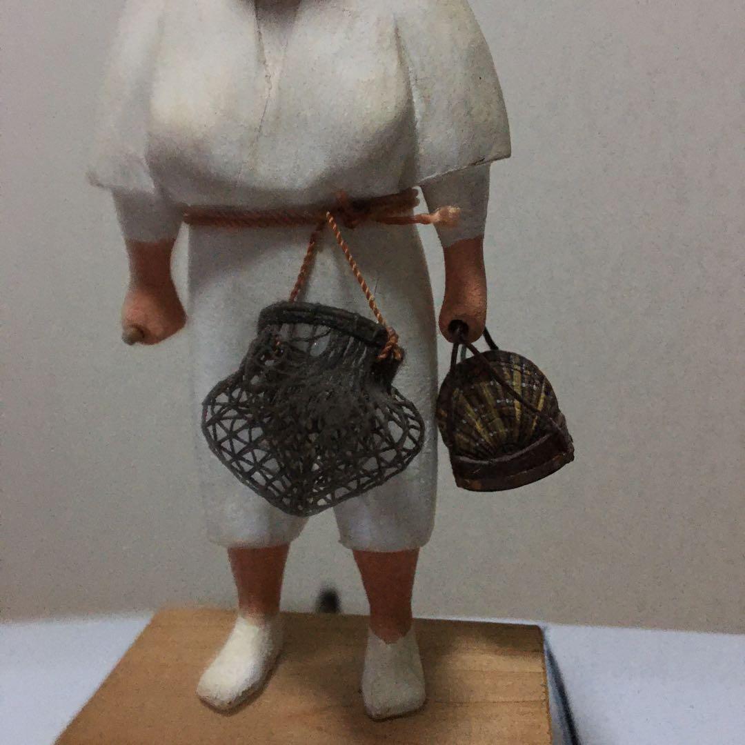 海女のむめさん　木彫人形　鳥羽水族館　木彫彩色　昭和レトロ　いやげもの　こけし