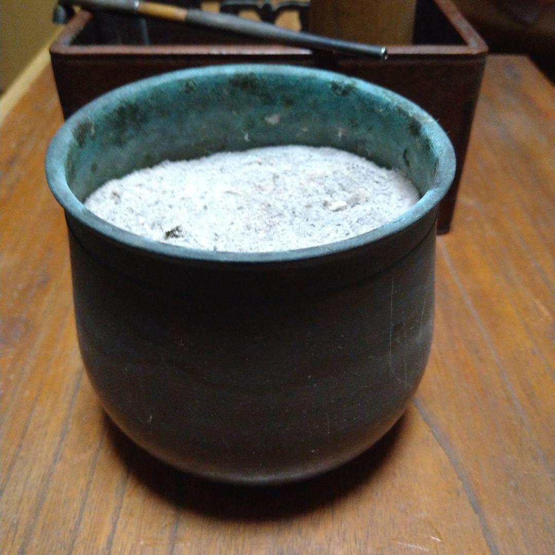 煙草盆　銀製煙管