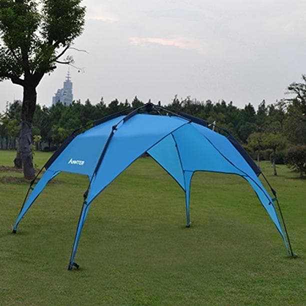 秒速設営ワンタッチテント  3～４人用 撥水加工 紫外線防止 ブルー