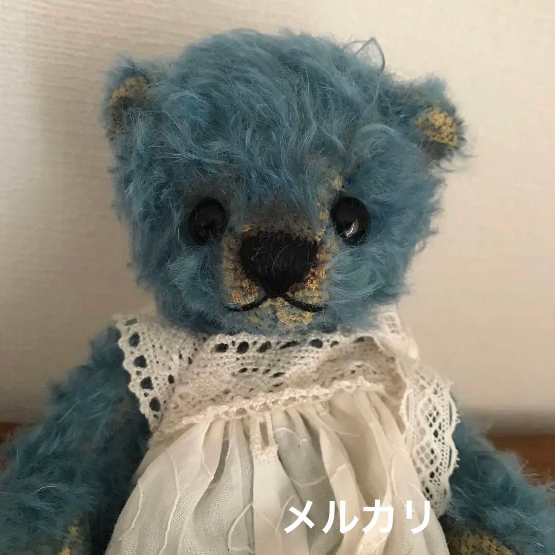 ブルーモヘア テディベア19㎝ ／作家様