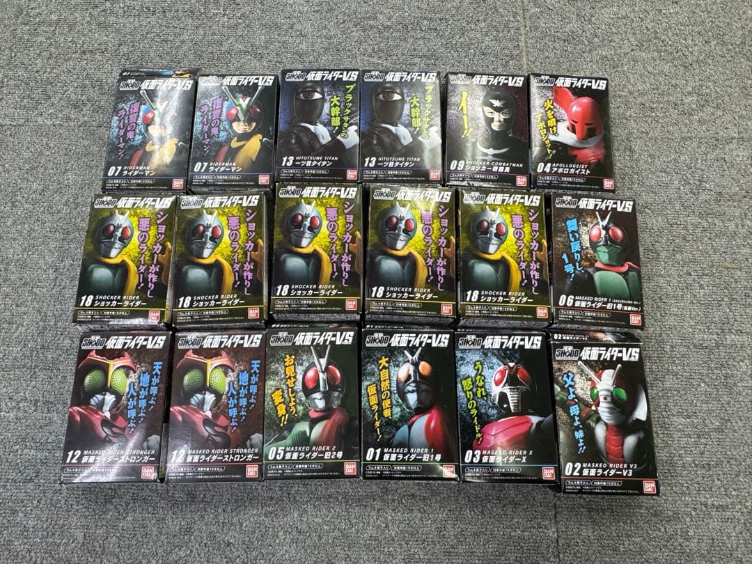 バンダイ 掌動 SHODO 仮面ライダーVS 18点　内袋未開封