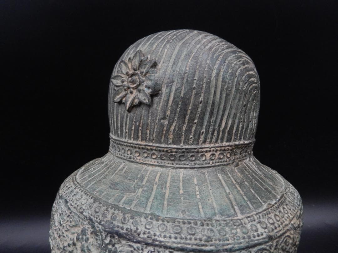 タイ仏教美術 青銅製 仏頭 スコータイ アユタヤ ガンダーラ ビルマ ブロンズ