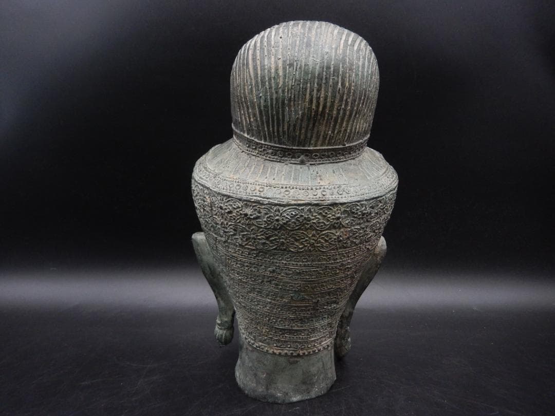 タイ仏教美術 青銅製 仏頭 スコータイ アユタヤ ガンダーラ ビルマ ブロンズ