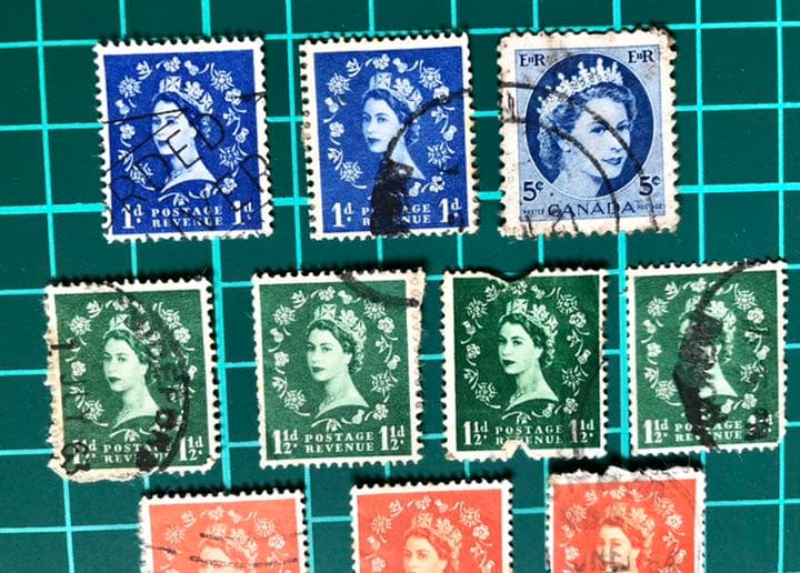 エリザベス女王他各種切手 13枚セット